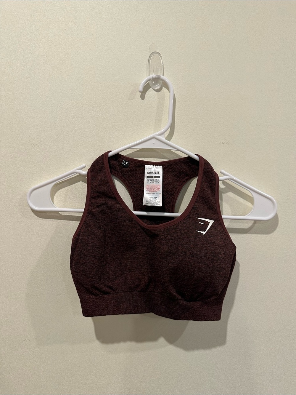 Gymshark Seamless Racerback Sports Bra - Burgundy